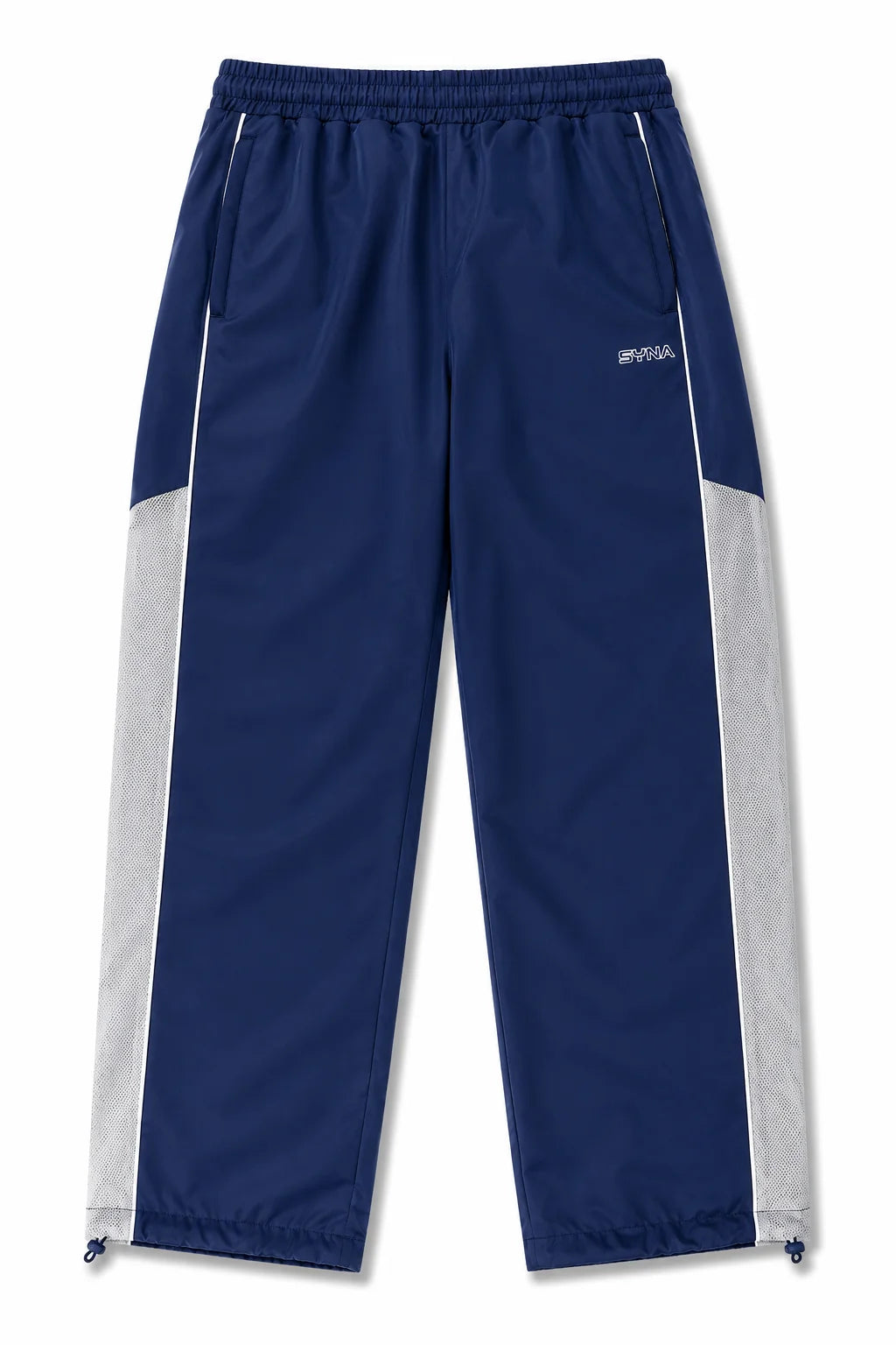 Syna World Track Pants Navy | Shell Tracksuit Bottoms — Syna World