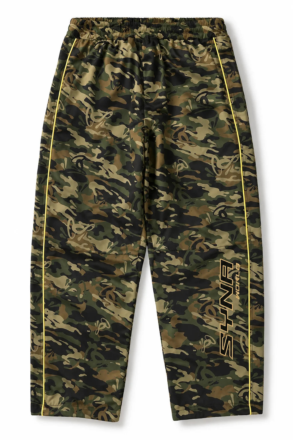 Syna World Track Pants Green Camo | Shell Tracksuit Bottoms — Syna World