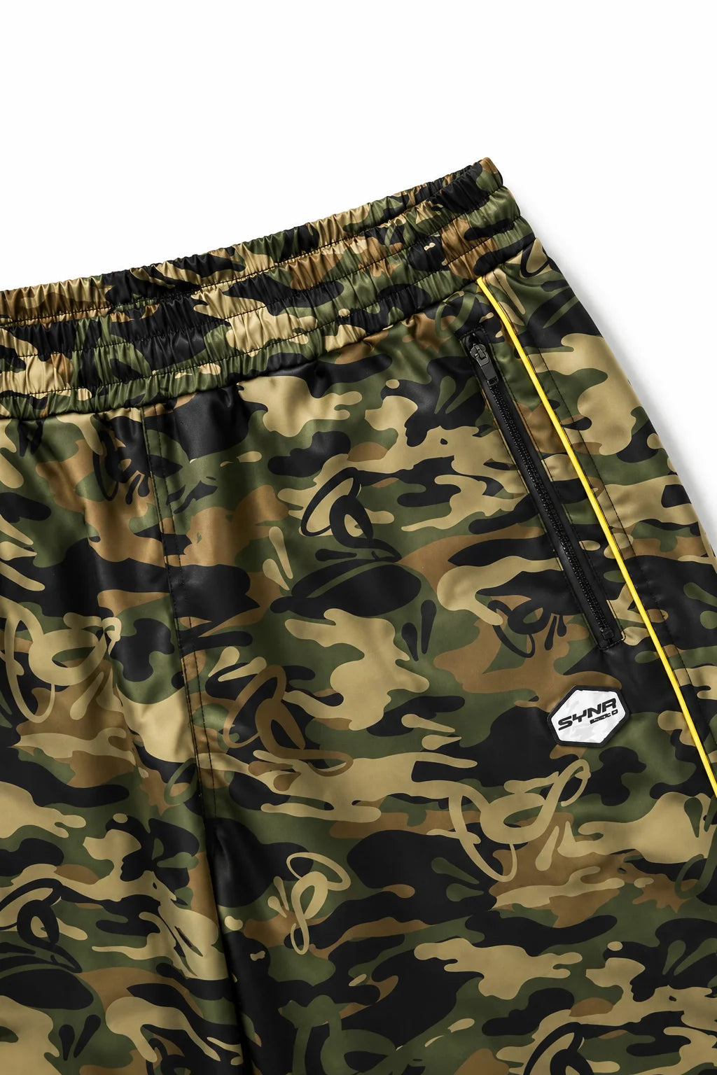 Syna World Track Pants Green Camo | Shell Tracksuit Bottoms — Syna World