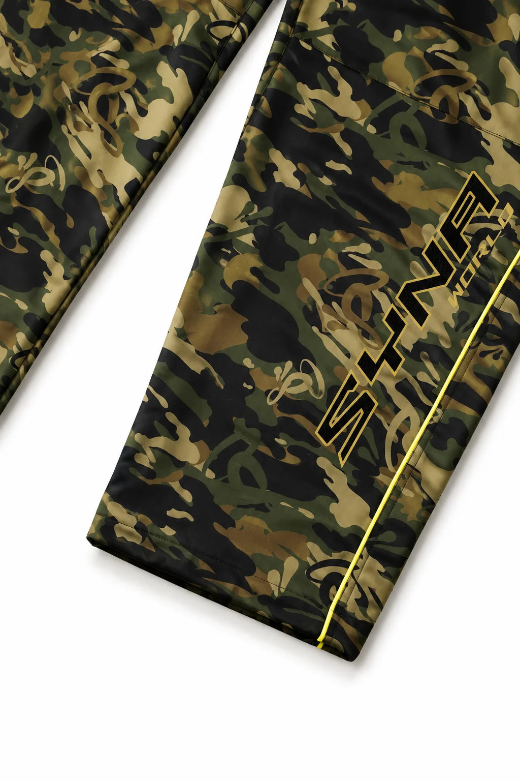 Syna World Track Pants Green Camo | Shell Tracksuit Bottoms — Syna World