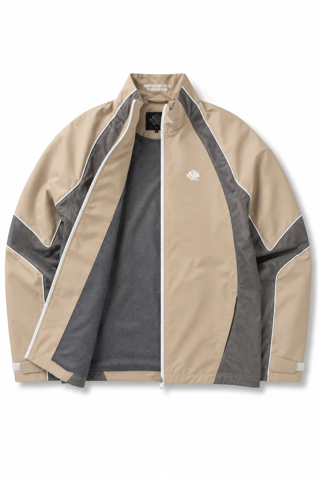 Syna World Track Jacket Stone | Shell Tracksuit Top — Syna World