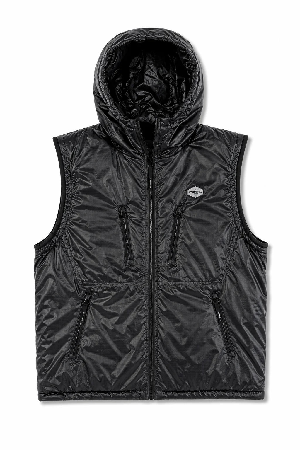 Syna Removable Sleeve Puffer Jacket Black