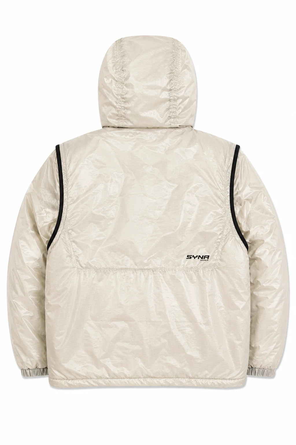 Syna Convertible Sleeve Puffer Jacket Cream