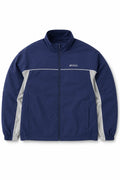 Navy jacket with gray accents on a white background