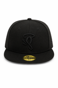 Black Syna World Premium Streetwear Fitted Hat