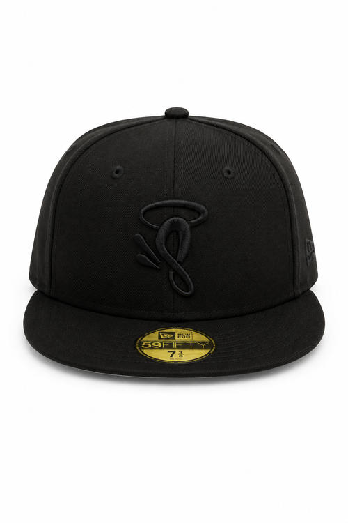 Black Syna World Premium Streetwear Fitted Hat