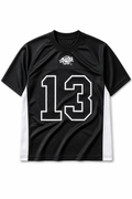 Black Syna World Oversized Mesh Streetwear Jersey