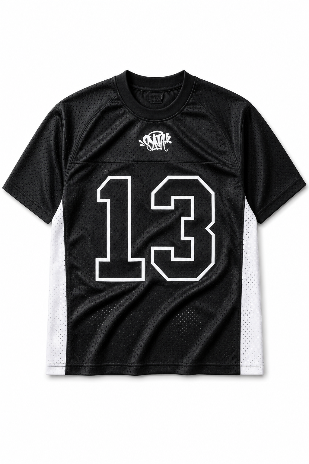 Black Syna World Oversized Mesh Streetwear Jersey