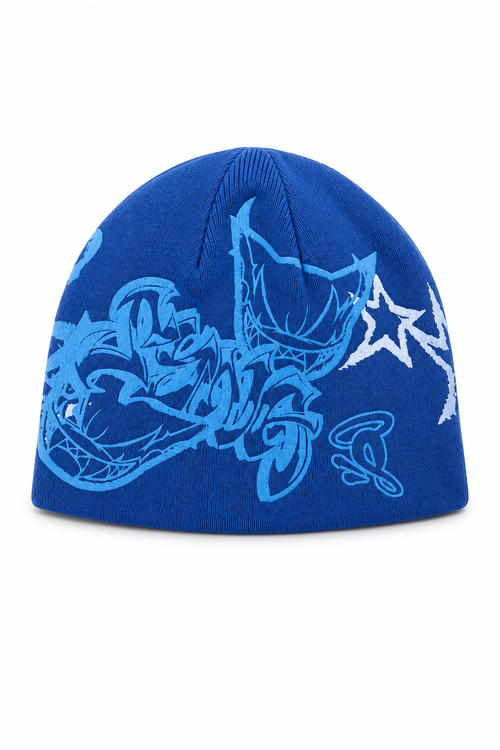 Blue Graffiti Syna World Streetwear Beanie
